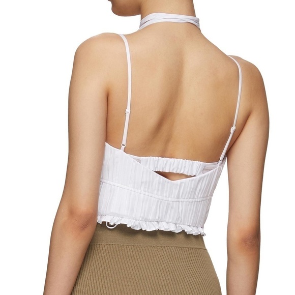 Jonathan Simkhai Lottie Poplin Crop Top - Picture 6 of 11